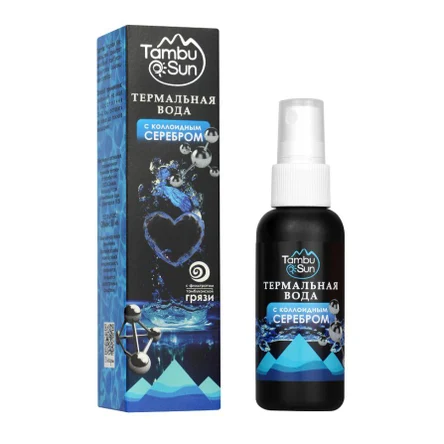 Вода термальная с коллоидным серебром, пластик, 50 мл, "TambuSun"